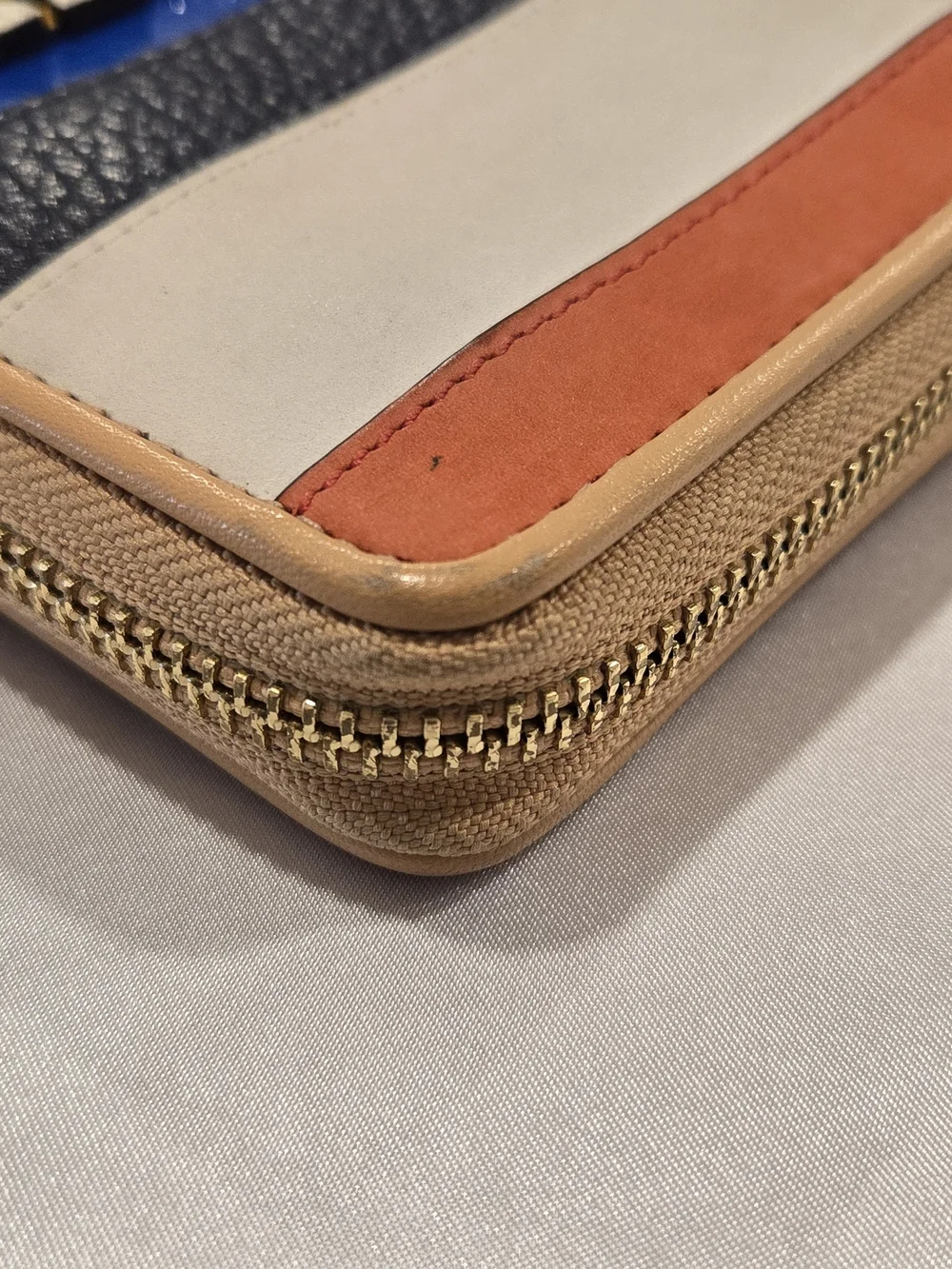 Tory Burch Balloon Stripe Zip Wallet